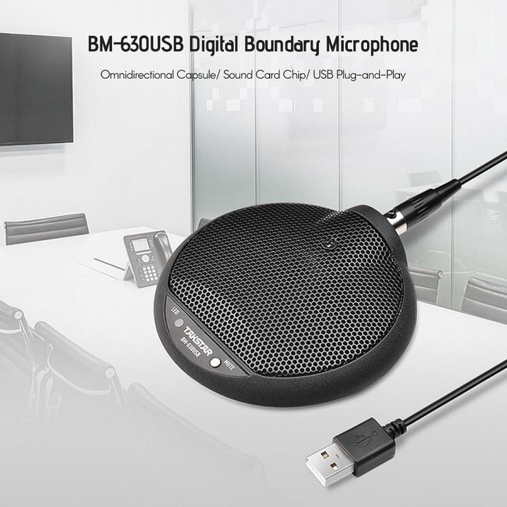 Digital Boundary Microphone USB Conference Mic Omnidirectional Plug-and-Play Image 9