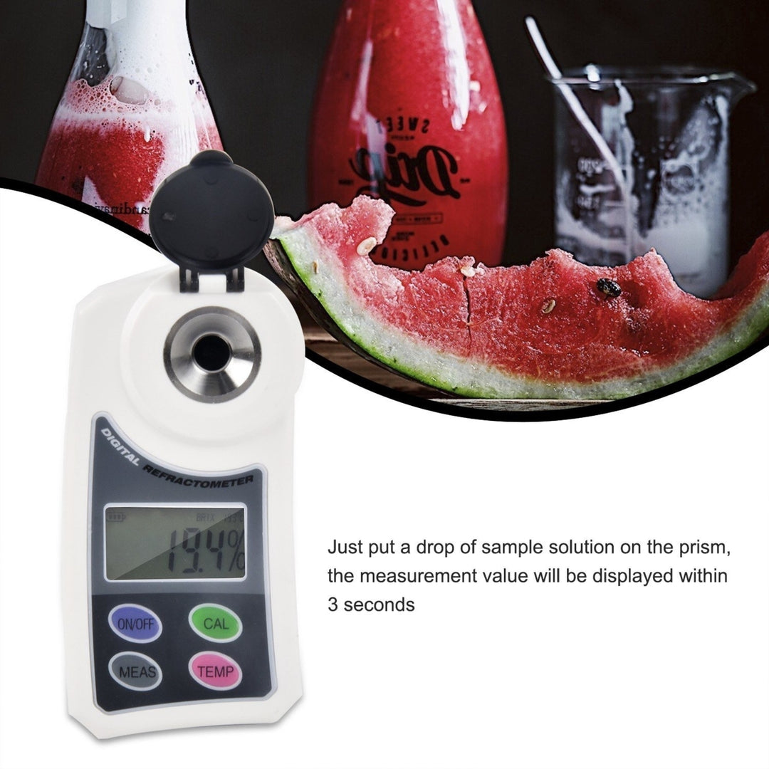 Digital Brix Sugar Refractometer Electronic Handheld Sweetness Meter for Water Fruit Crops Image 4