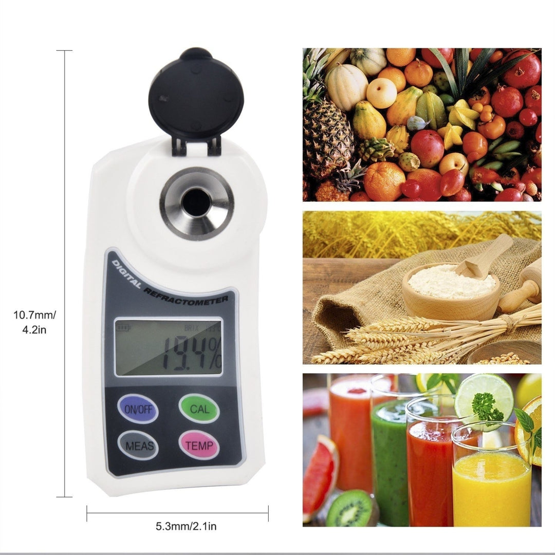 Digital Brix Sugar Refractometer Electronic Handheld Sweetness Meter for Water Fruit Crops Image 4