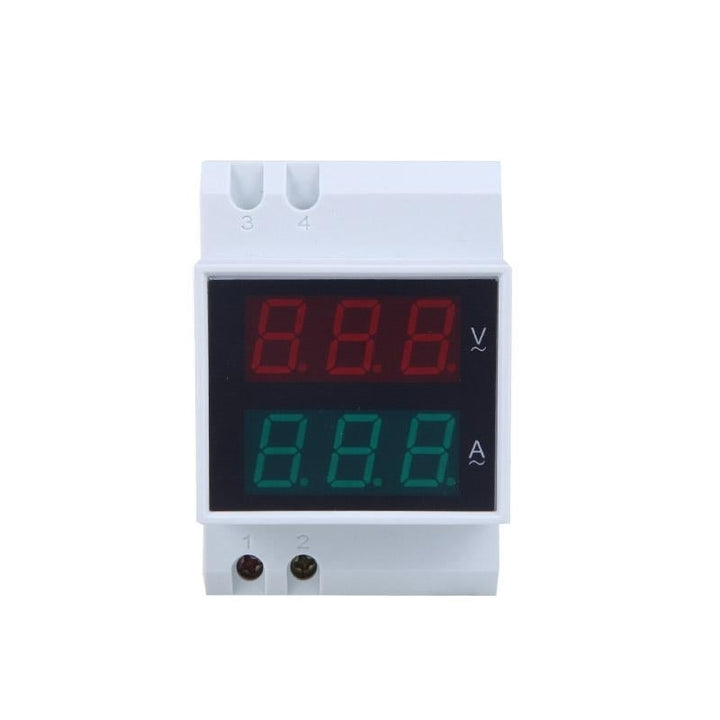 Digital Din-Rail LED Voltage Ammeter Current Meter Voltmeter AC80-300V 0.2-99.9A Dual Display Image 3