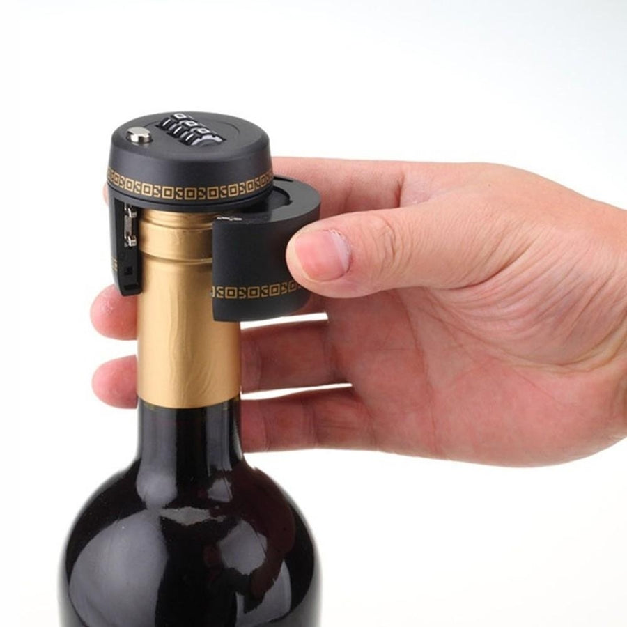 Digital Smart Theft Proof Stopper Red Wine Home Plastic Travel Bottle Preservation Coded Lock Image 1
