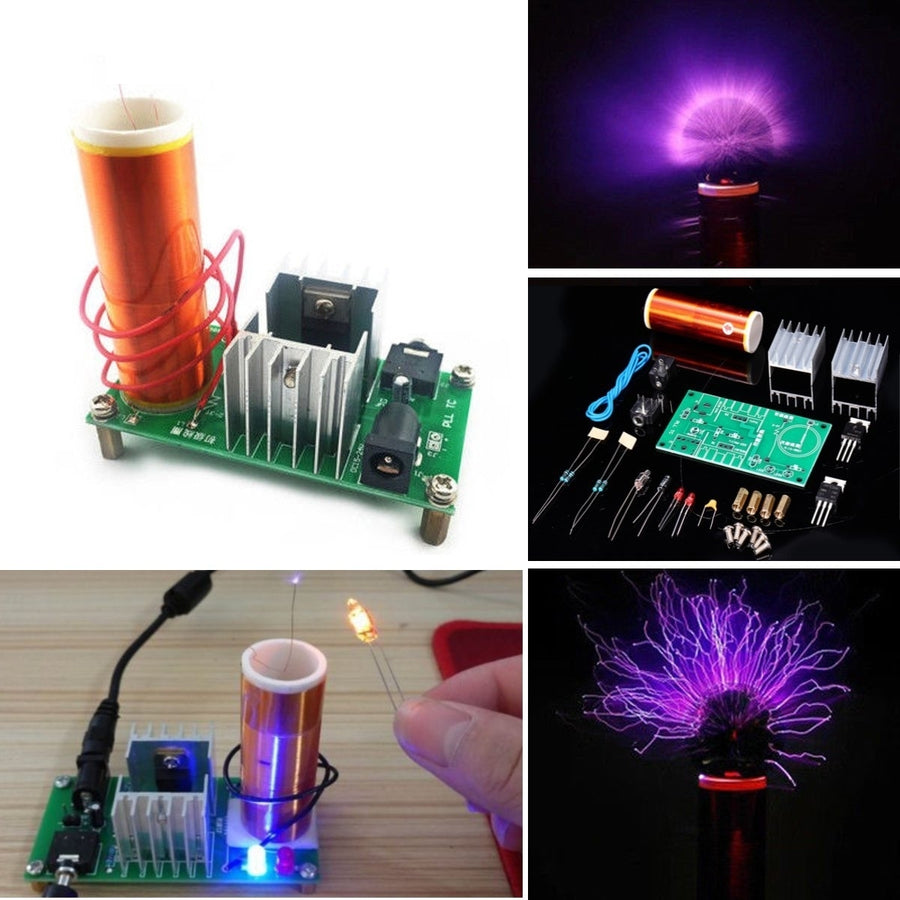 DIY Mini Tesla Coil Module Unassembled 15W DC 15-24V 2A Plasma Speaker Electronic Kit Image 1