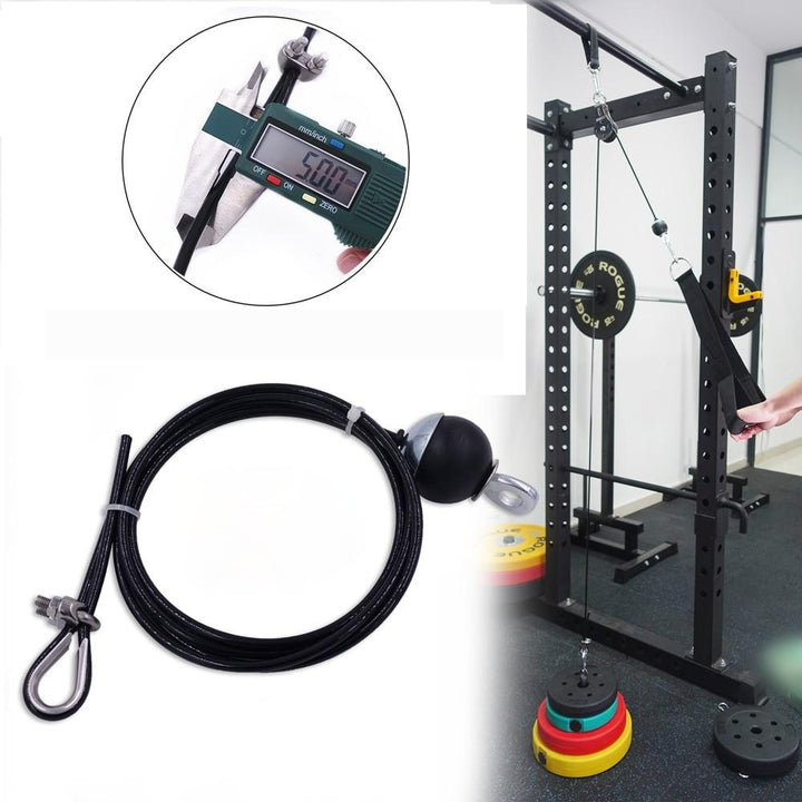 DIY Length Cable Pulley System Adjustable Machine Attachment with Loading Gym Equipment Image 4