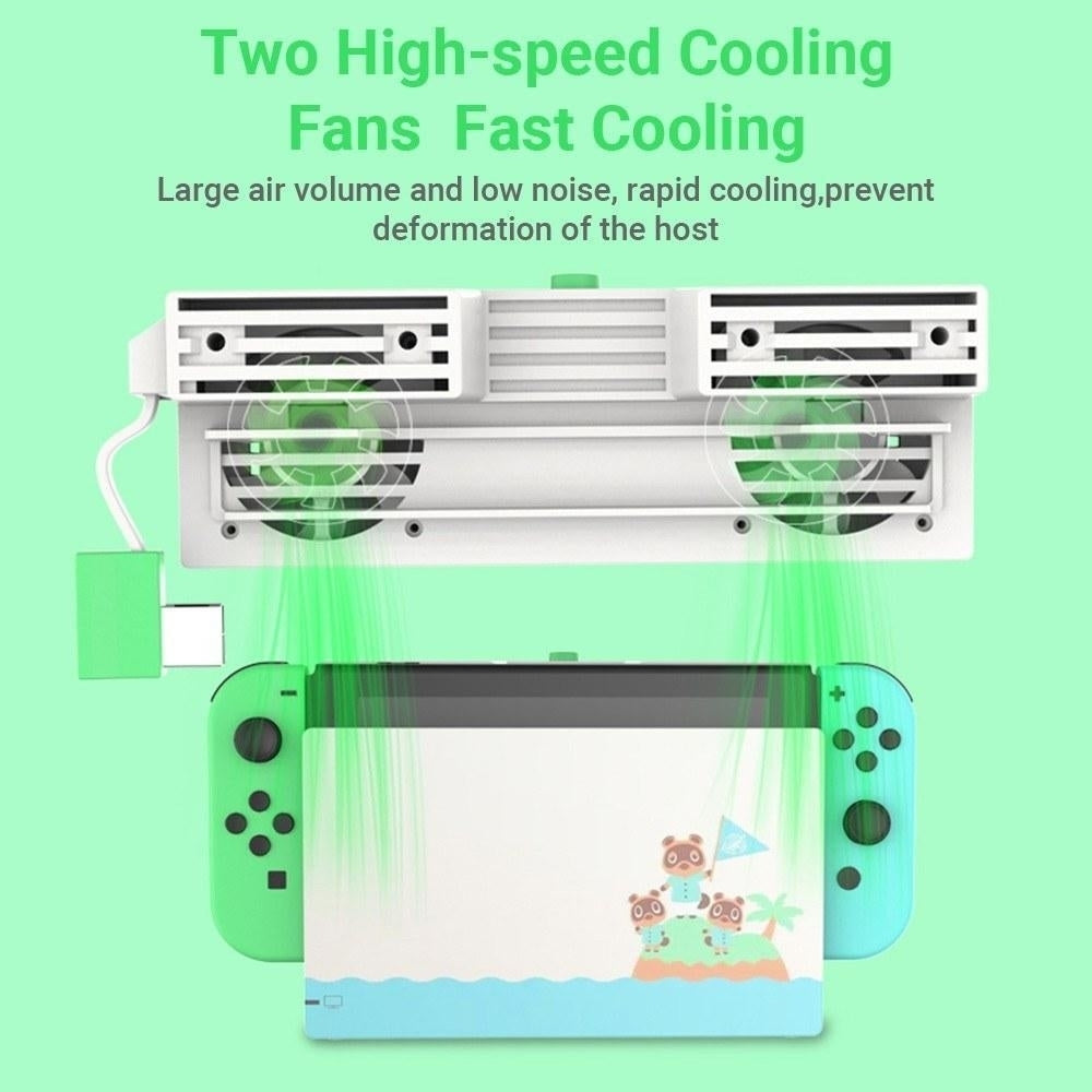 Dual Cooling Fan for N-Switch Game Console Host Dock Stand Cooler Radiator with Dual Modes Image 10