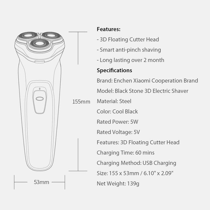 Electric Shaver Washable 3D beard Trimmer for men Image 4