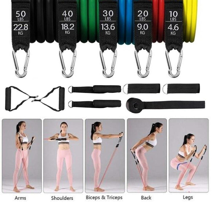 Fitness Puller Set Resistance Belt Kit 11pc Image 4