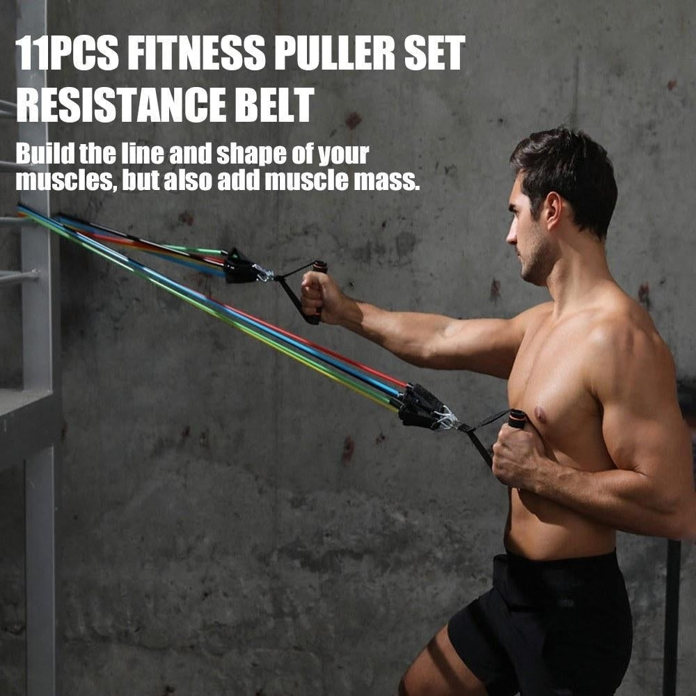 Fitness Puller Set Resistance Belt Kit 11pc Image 7