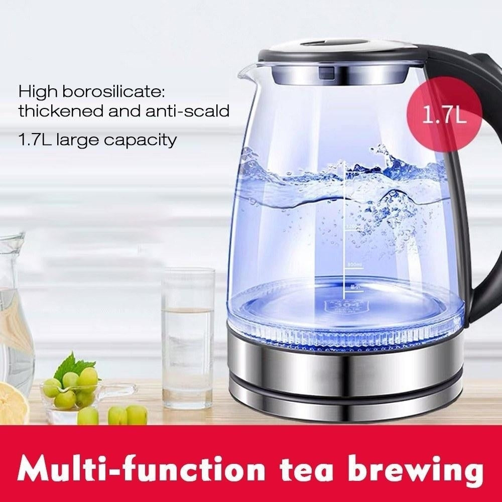 Glass Electric Kettle with Water Level Gauge 1.7 Liters 220V Image 6