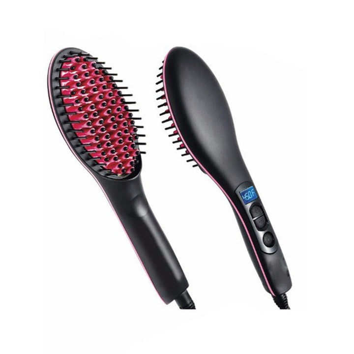 Hair Straightener Brush Comb Straight ABS Heat Anti Scald Image 2