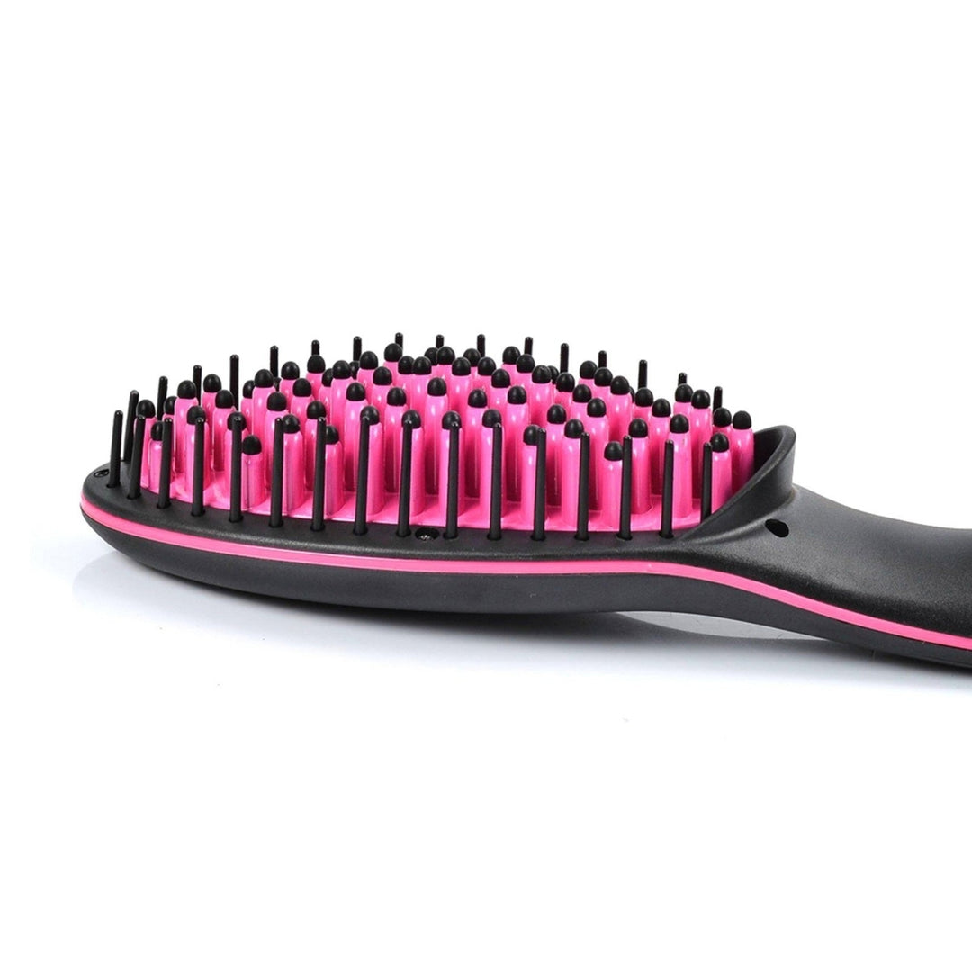 Hair Straightener Brush Comb Straight ABS Heat Anti Scald Image 3