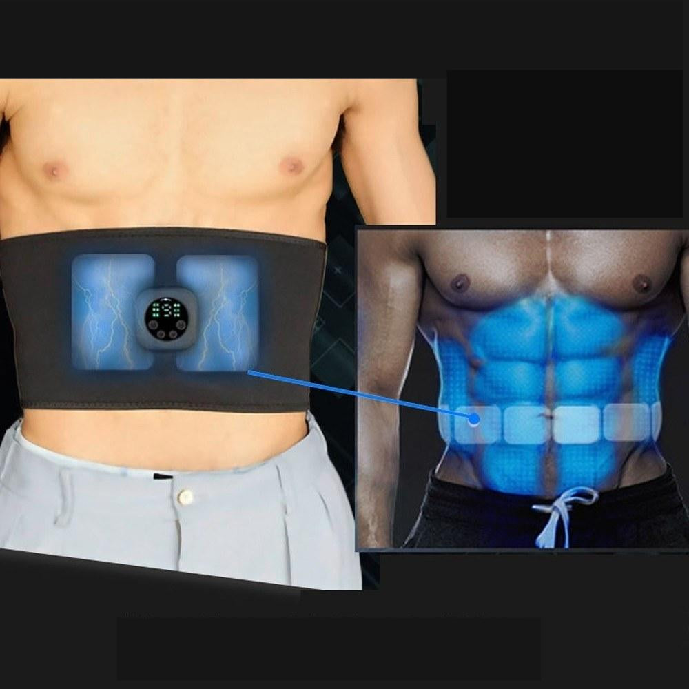 Intelligent Unisex USB Rechargeable EMS Fitness Trainer Belt LED Display Electrical Muscle Stimulator Abdominal Sticker Image 4