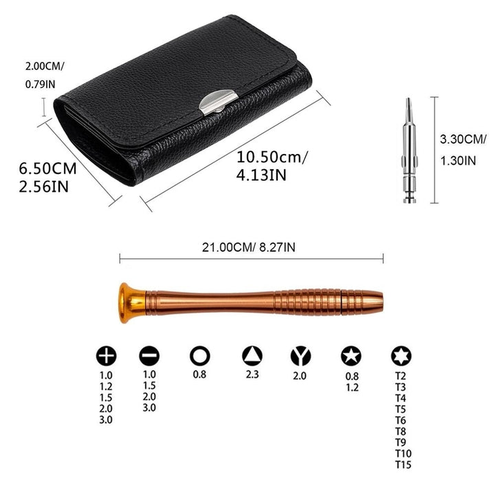 Leather Case 25 In 1 Torx Screwdriver Set Mobile Phone Repair Kit Multi / Hand Tools For Iphone Watch Tablet PC Image 3