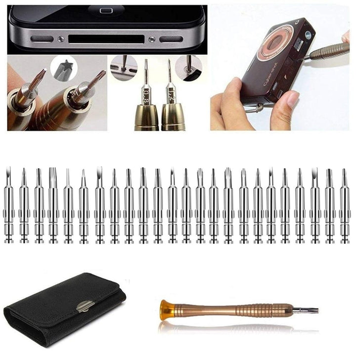 Leather Case 25 In 1 Torx Screwdriver Set Mobile Phone Repair Kit Multi / Hand Tools For Iphone Watch Tablet PC Image 4