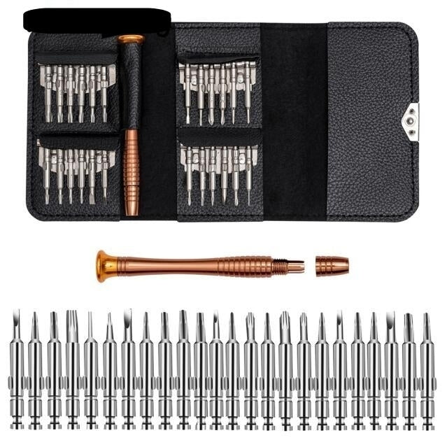 Leather Case 25 In 1 Torx Screwdriver Set Mobile Phone Repair Kit Multi / Hand Tools For Iphone Watch Tablet PC Image 7