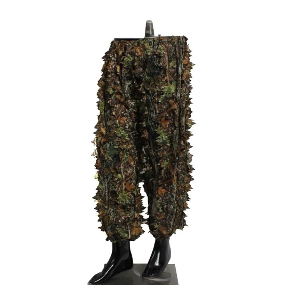 Mens 3D Tactic Sniper Clothes Lightweight Hooded Camouflage Ghillie Leaf Suit Image 3