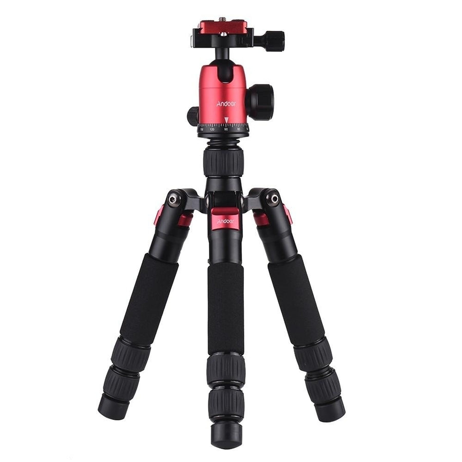 Mini Portable Desktop Tripod Stand Aluminum Alloy with Ball Head Quick Release Plate Carry Bag Image 1