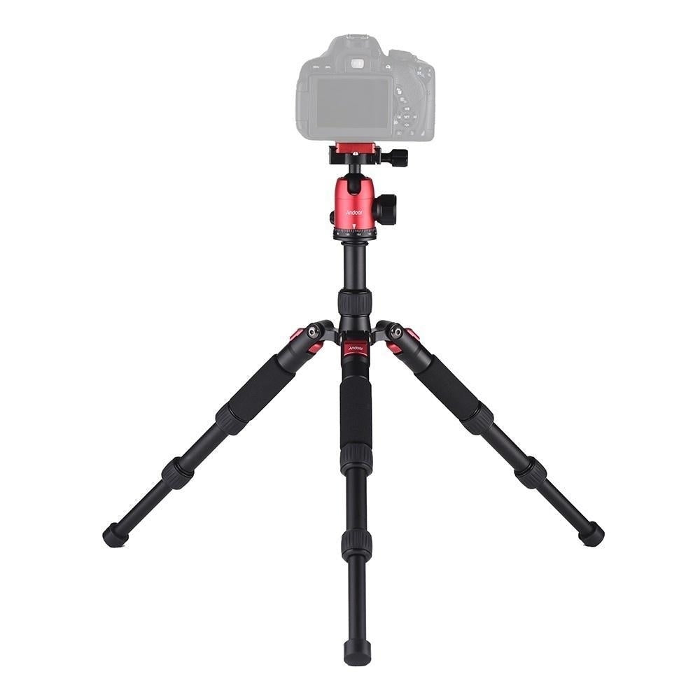 Mini Portable Desktop Tripod Stand Aluminum Alloy with Ball Head Quick Release Plate Carry Bag Image 2