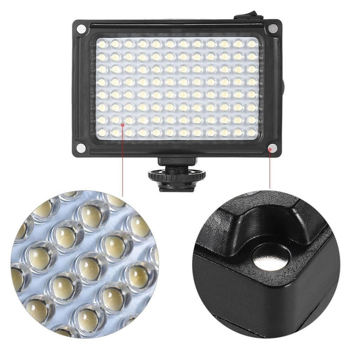 Mini Portable On-camera LED Video Fill-in Light Panel with White Orange Filters for DSLR Camera Image 4