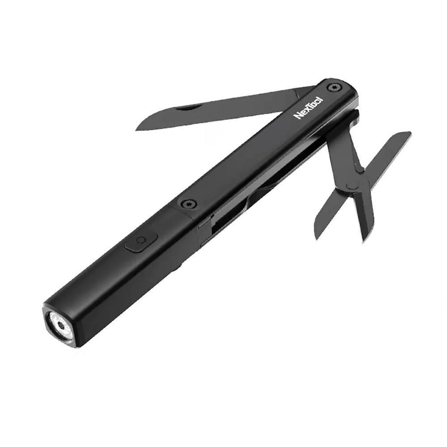 Multi-functional Pen Tools 3-IN-1 Flashlight Knife Scissors USB Rechargeable IPX4 Image 1