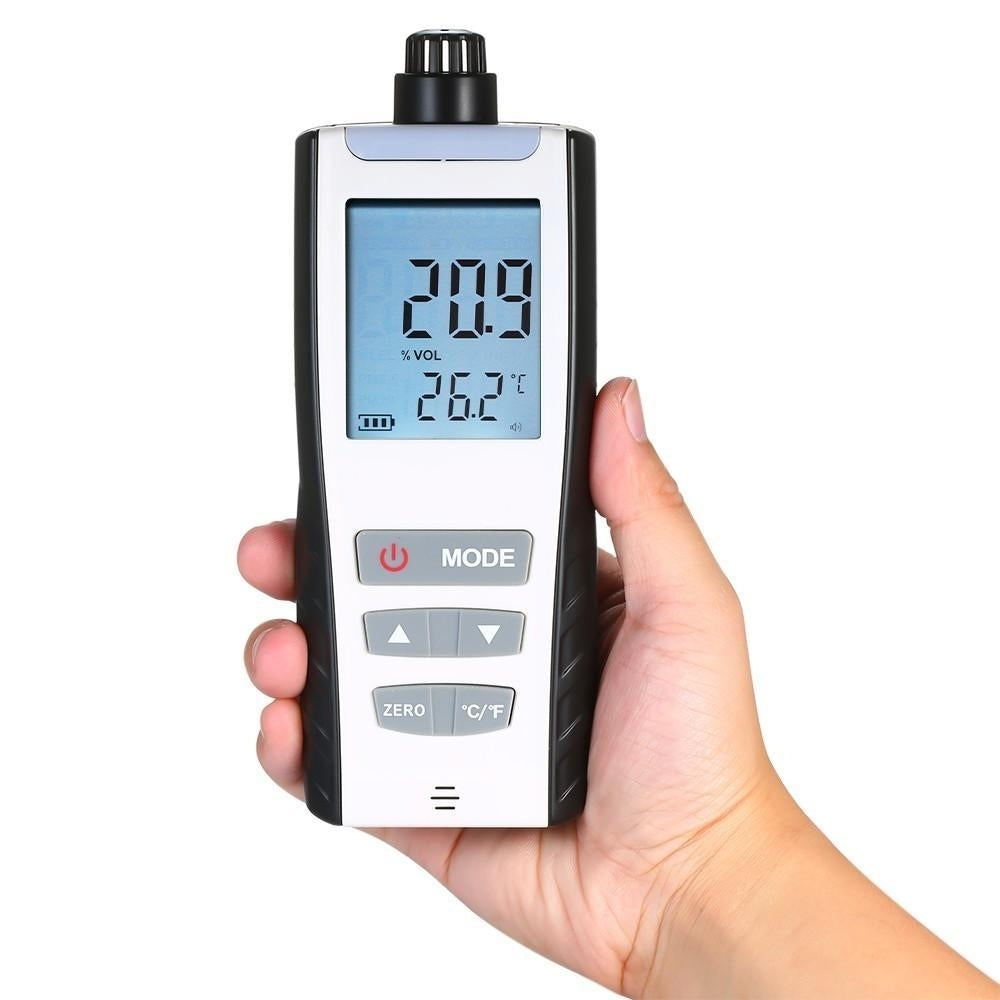 Oxygen Meter Portable Oxygen(O2) Concentration Detector with LCD Display and Sound-light Vibration Alarm Image 2