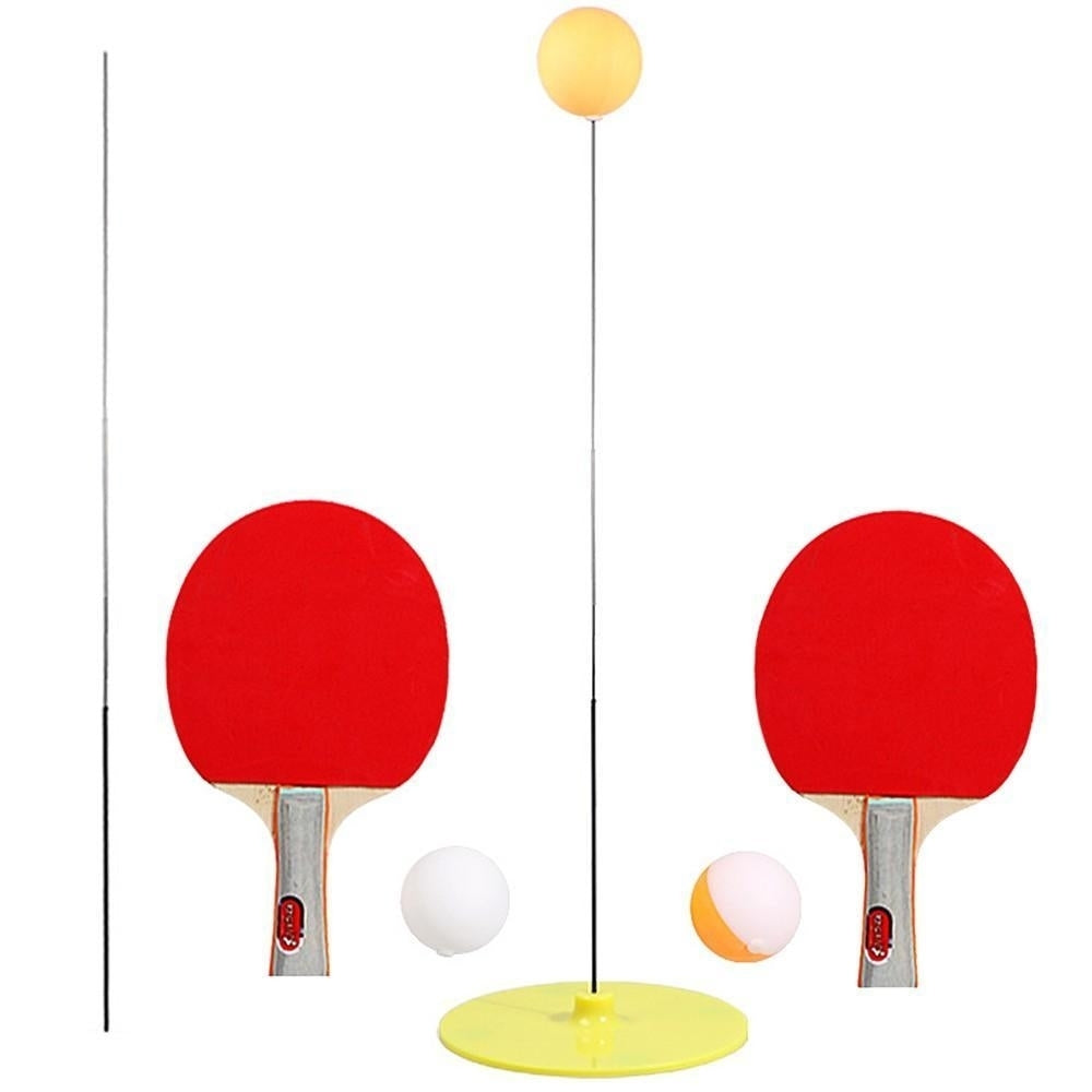 Ping Pong Rackets and Balls Table Tennis Trainer Base Training Practice Set Image 2