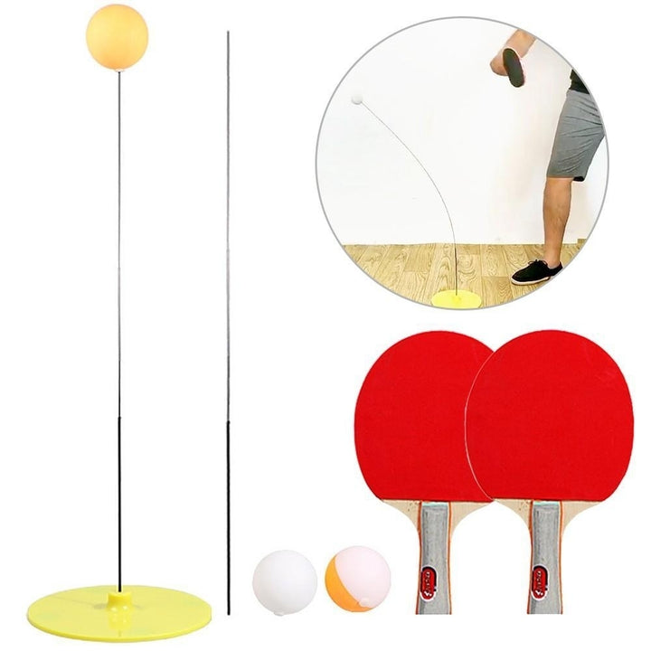 Ping Pong Rackets and Balls Table Tennis Trainer Base Training Practice Set Image 3
