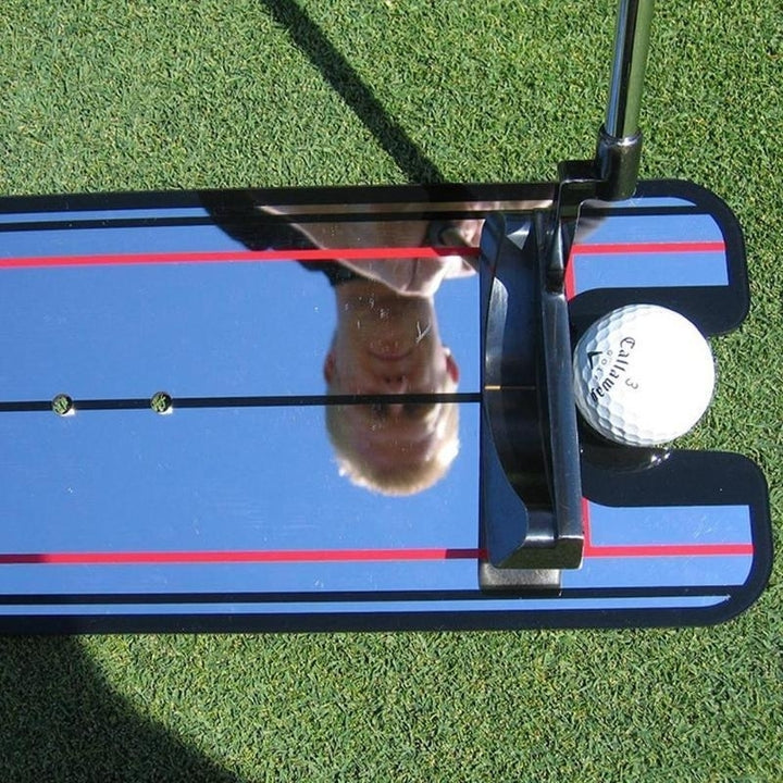 Portable Golf Trainer Putting Mirror Alignment Image 3