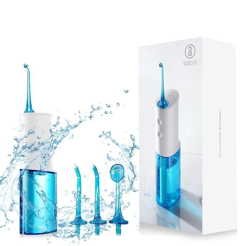 Portable Oral Irrigator Dental Electric Water Flosser Waterproof USB Rechargeable Image 1