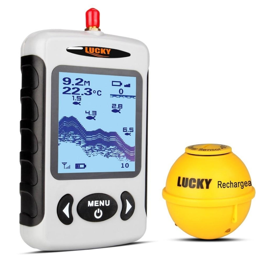 Portable Professional Sounder Wireless Sonar Fish Finder Fishing Probe Detector Fishfinder with Dot Matrix Image 1