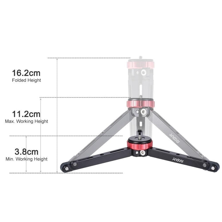 Portable Tabletop Tripod Mini Mobile,Camera Photography Bracket with 1,4" Screw Mount Image 4