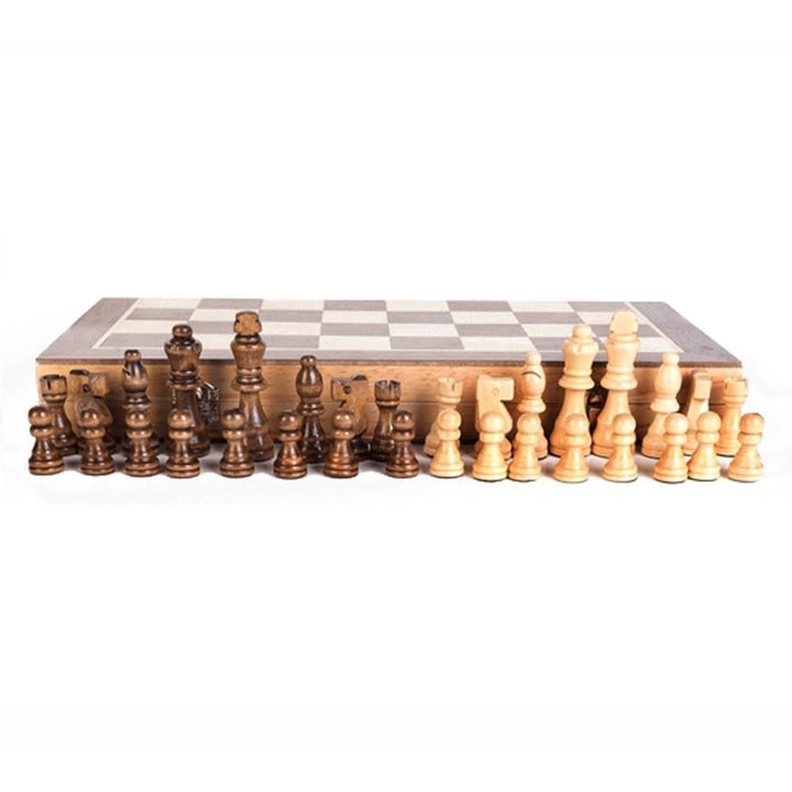 Portable Wooden Magnetics Chessboard Folding Board Chess Game International Set For Party Family Activities Image 3