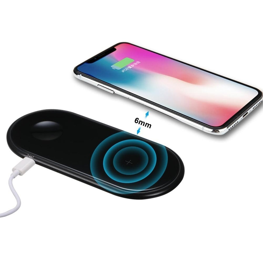 QI-Certified Fast Wireless Charger Charge Mode Quick Wireless Charging Pad Image 1