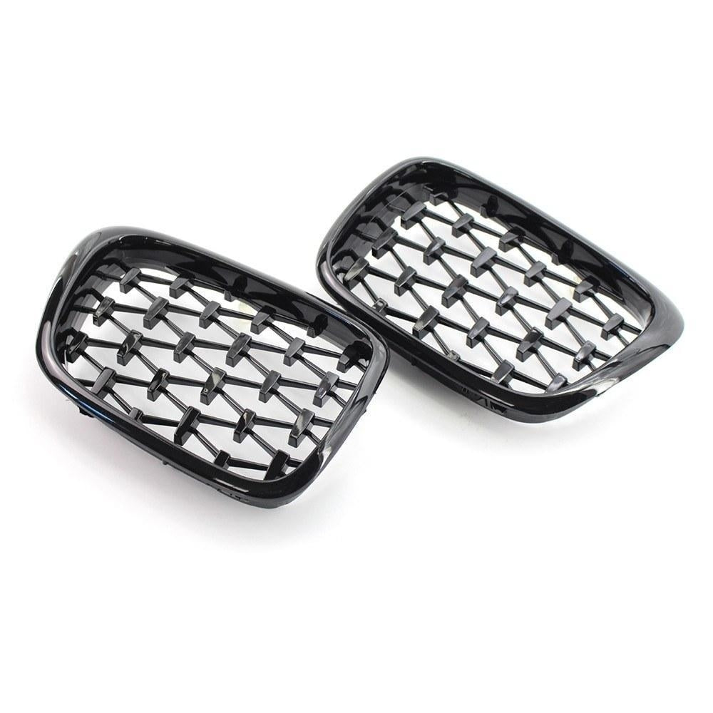 Replacement for 97-03 BMW E39 525i 528i 530i 540i M5 Front Bumper Kidney Grille Glossy Black Image 2