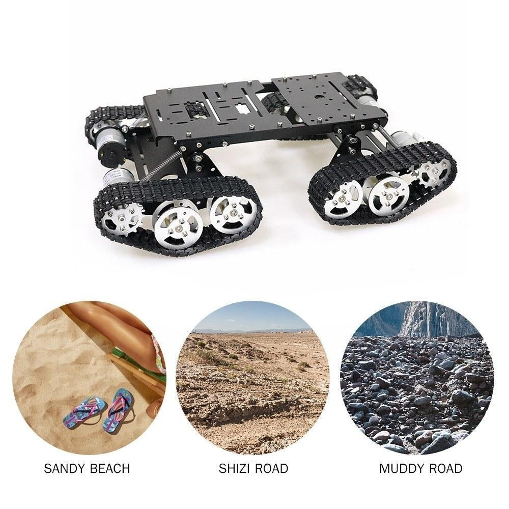 Smart Car Robot 4WD Shock Absorbing Robotic Tank Chassis Kit Image 4