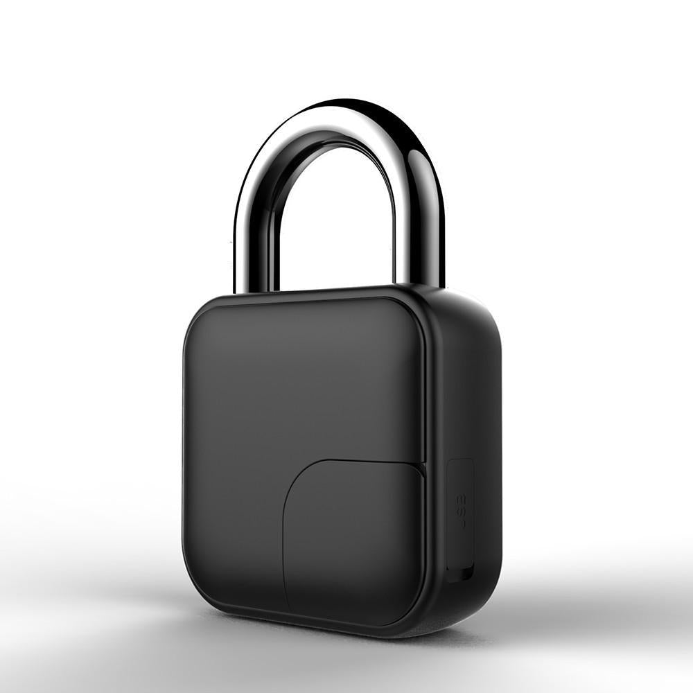 Smart Fingerprint Padlock IP65 Waterproof Anti-Theft Security DoorLuggageBicycle Lock Image 2