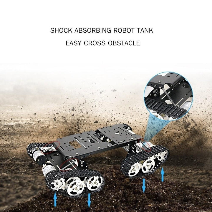 Smart Car Robot 4WD Shock Absorbing Robotic Tank Chassis Kit Image 9