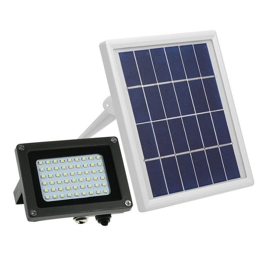 Solar Powered Floodlight 54 LED IP65 Waterproof Lights Outdoor Security with Bracket Image 1