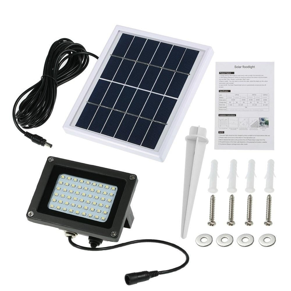 Solar Powered Floodlight 54 LED IP65 Waterproof Lights Outdoor Security with Bracket Image 8
