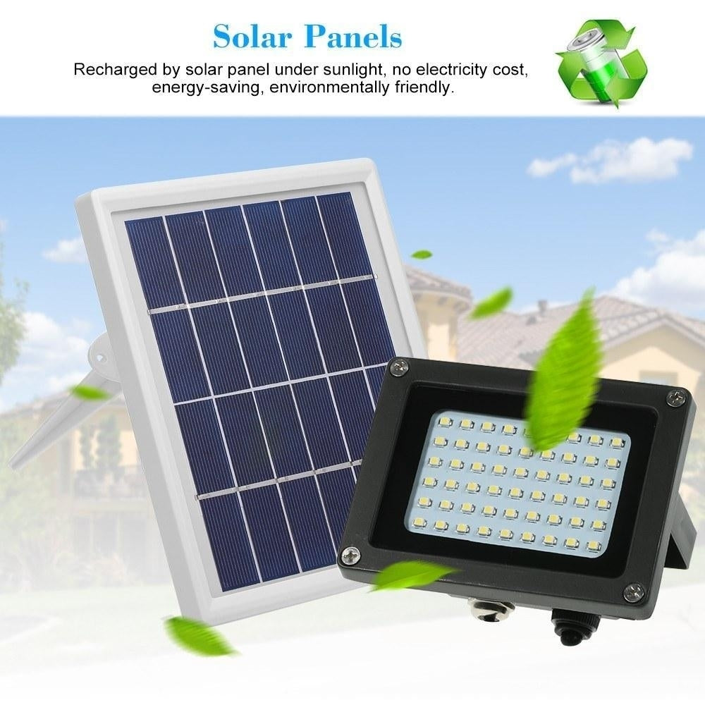 Solar Powered Floodlight 54 LED IP65 Waterproof Lights Outdoor Security with Bracket Image 9