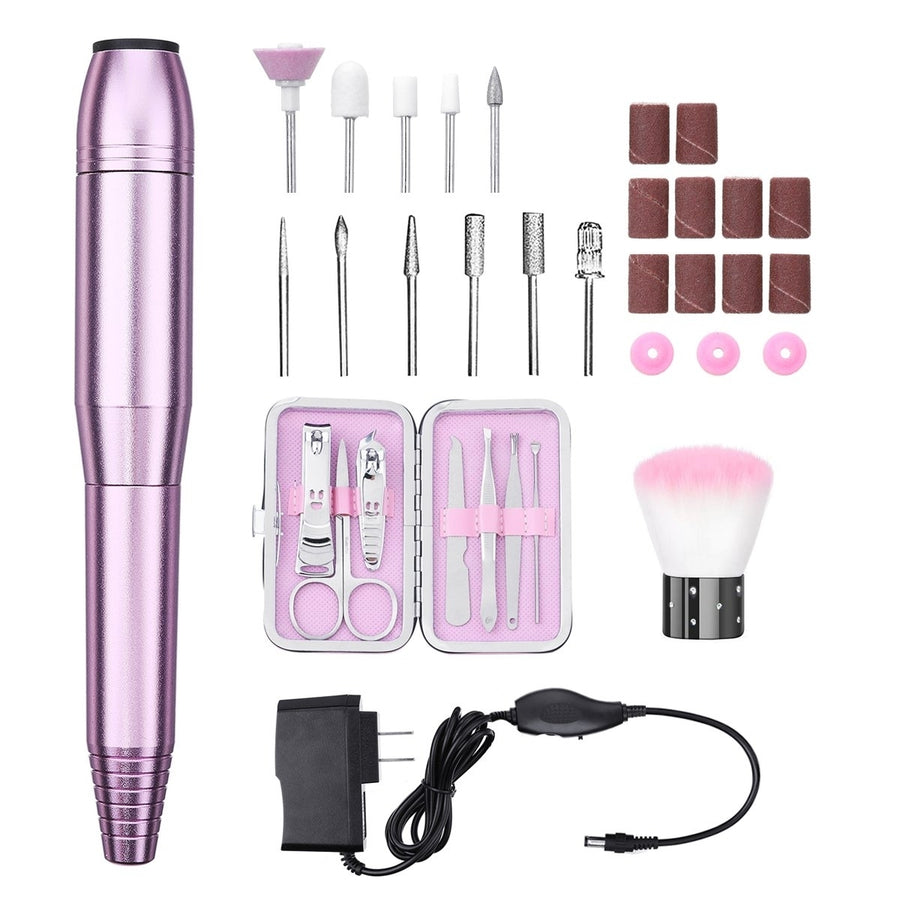Speed Adjustable Electric Portable Nail Grinding Kit Image 1