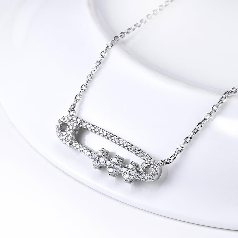 Solid Sterling Silver Chain Necklace The One Jewelry Zirconia 18 Inch Image 4