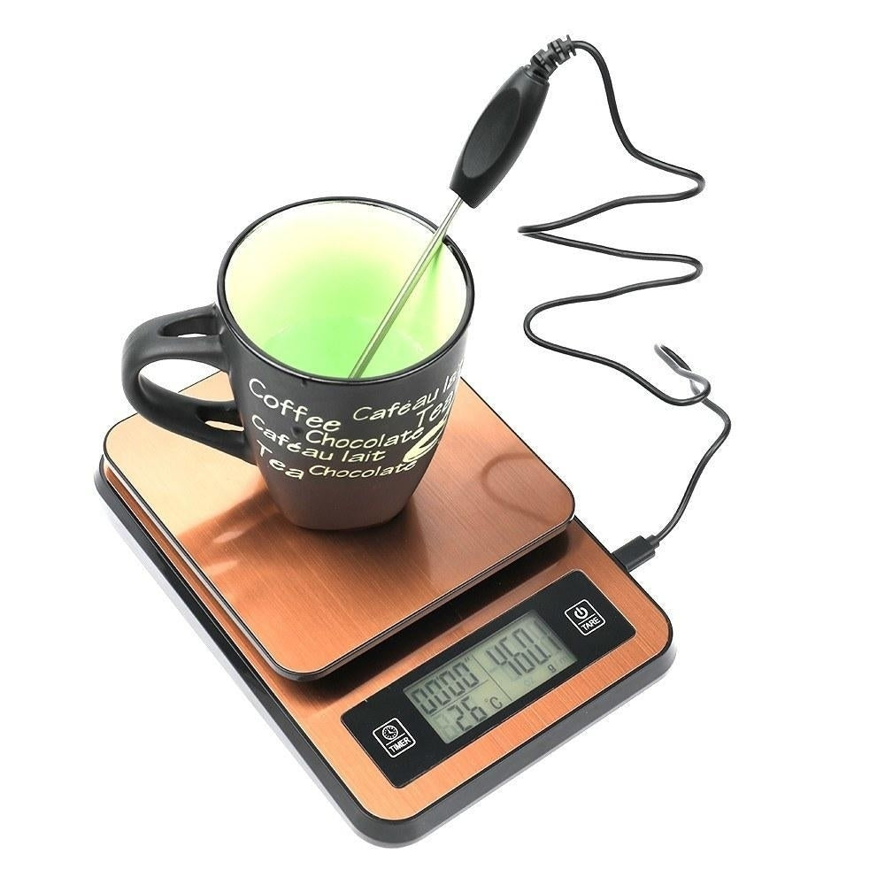 Timed Handmade Coffee Electronic Scale with Temperature Probe Image 4