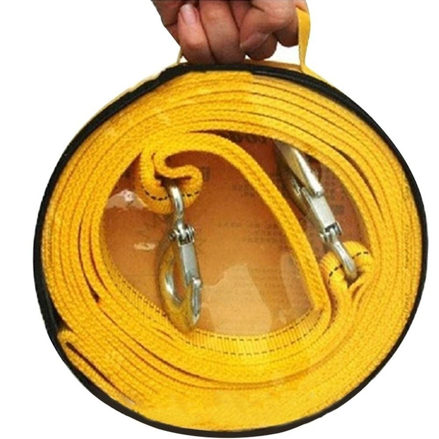 Tow Strap with Hooks Car Vehicle Recovery Rope Trailer 11,023 lbs Capacity Heavy Duty for Truck SUV,4m Image 1