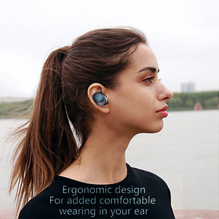 TWS Earphones BT v5.0 Wireless Headset Stereo Mini Portable Earbuds Image 7