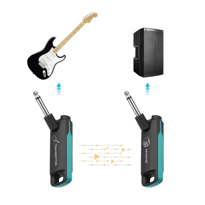 UHF Guitar Transmitter Receiver Set Mini Digital Wireless System Multifunctional for Electric Bass Image 7