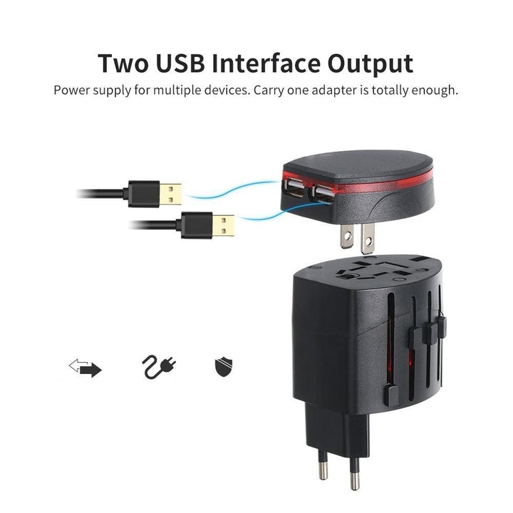 Universal Travel Adapter World USB Power Versatile Plug support 150+ Countries Image 9