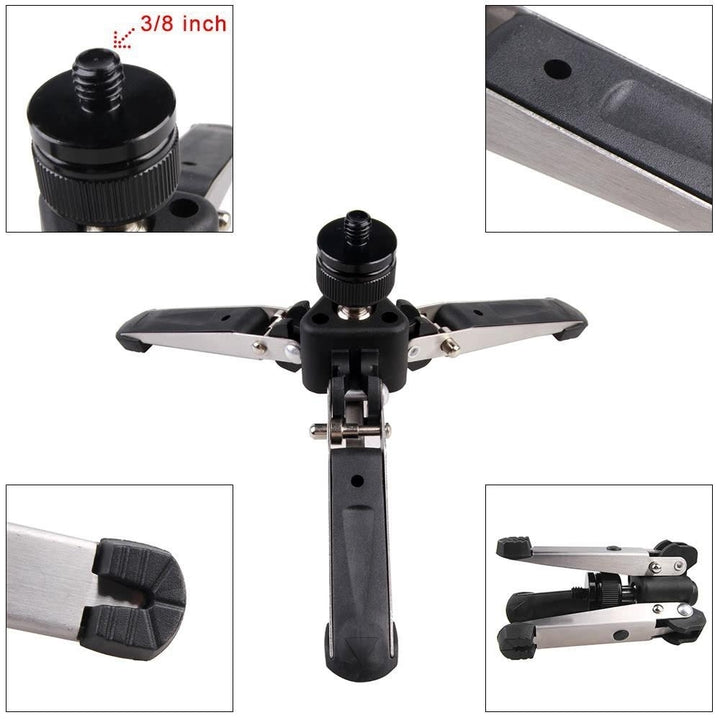 Universal Three-Foot Support Stand Monopod Base for Tripod Head DSLR Cameras 3,8" Screw Image 10