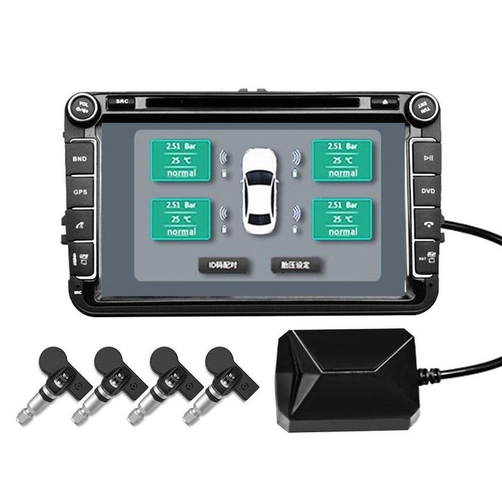 USB Car TPMS Tire Pressure Monitor Alarm System Wireless Transmission Image 2