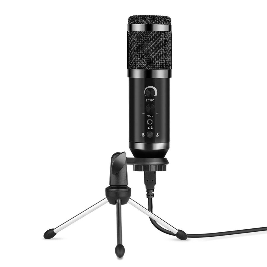USB Condenser Microphone Wired Cardioid Pickup Pattern Mic Image 1