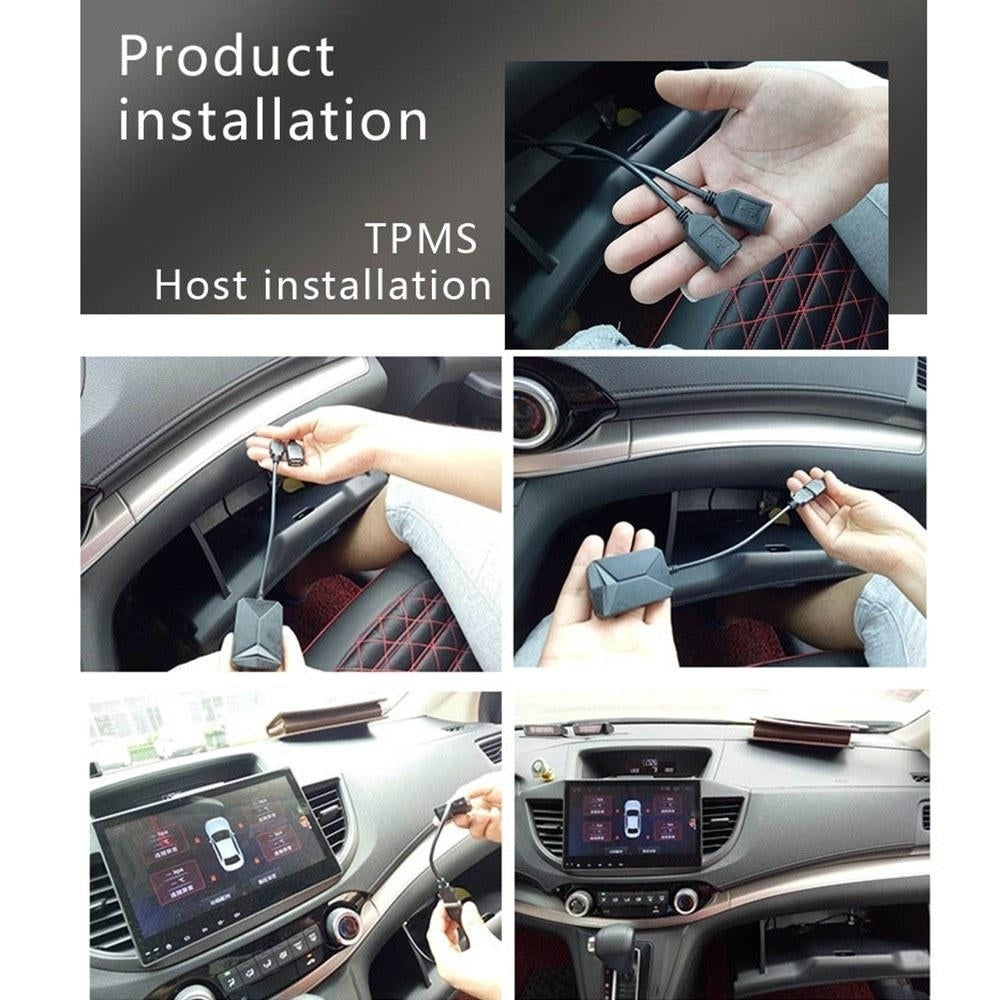 USB Car TPMS Tire Pressure Monitor Alarm System Wireless Transmission Image 10